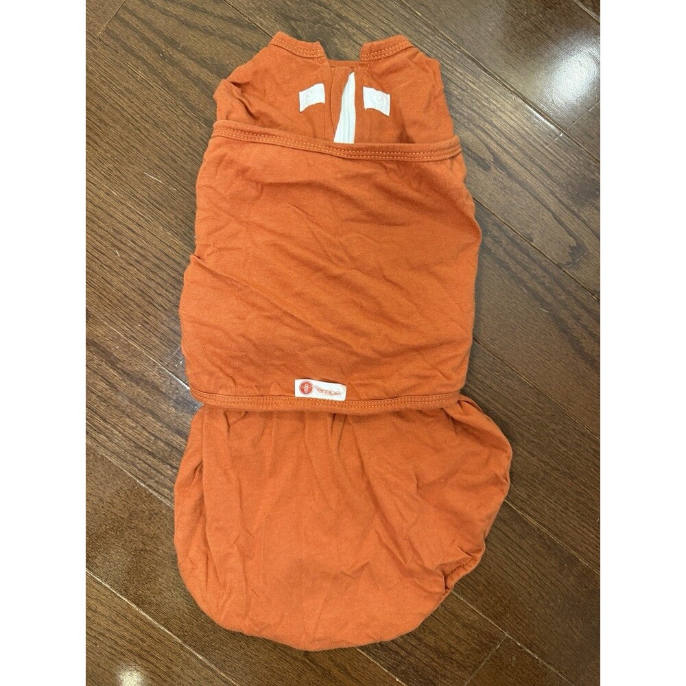 Embé 2-Way Baby Swaddle Wrap One Size 6-14 lbs Burnt Orange Cotton